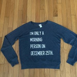 Christmas comfy lightweight blue sweater.  Women’s Medium.